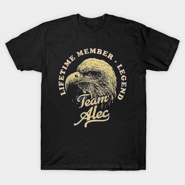 Alec Name - Lifetime Member Legend - Eagle T-Shirt by Stacy Peters Art